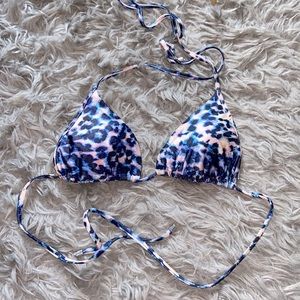Victoria’s Secret Blue Cheetah Bikini Top
